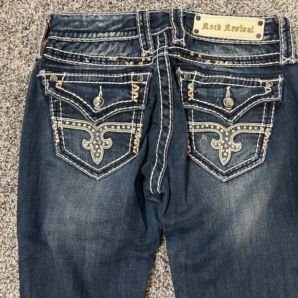 Rock Revival Women's Denim Jeans, Women's size 26, Angie Straight - Picture 4 of 16